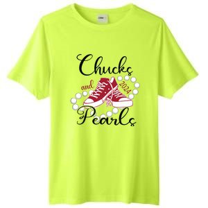 Chucks And Pearls Im With Her Kamala 2024 For President 47 Tall Fusion ChromaSoft Performance T-Shirt