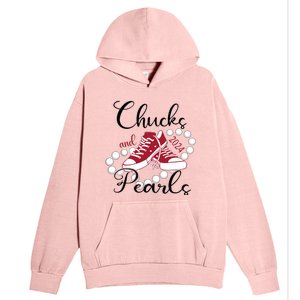 Chucks And Pearls Im With Her Kamala 2024 For President 47 Urban Pullover Hoodie