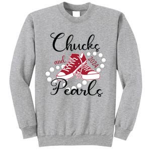 Chucks And Pearls Im With Her Kamala 2024 For President 47 Sweatshirt