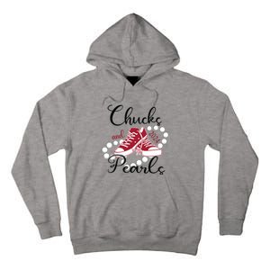 Chucks And Pearls Im With Her Kamala 2024 For President 47 Tall Hoodie