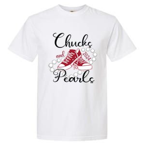 Chucks And Pearls Im With Her Kamala 2024 For President 47 Garment-Dyed Heavyweight T-Shirt