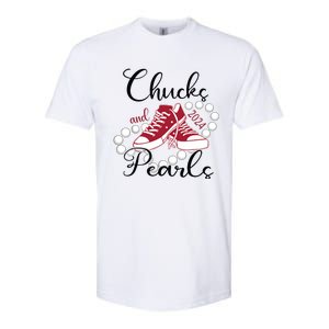 Chucks And Pearls Im With Her Kamala 2024 For President 47 Softstyle CVC T-Shirt