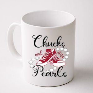 Chucks And Pearls Im With Her Kamala 2024 For President 47 Coffee Mug