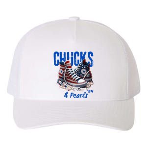 Chucks And Pearls Cute Women 2024 Yupoong Adult 5-Panel Trucker Hat