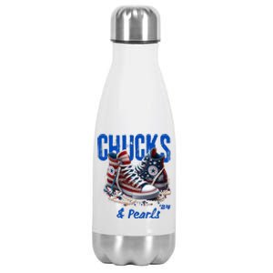 Chucks And Pearls Cute Women 2024 Stainless Steel Insulated Water Bottle