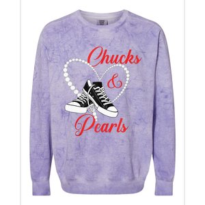 Chucks And Pearls 2024 IM With Her Kamala 2024 Colorblast Crewneck Sweatshirt