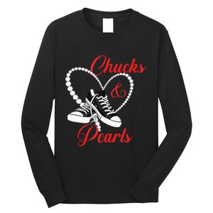 Chucks And Pearls 2024 IM With Her Kamala 2024 Long Sleeve Shirt