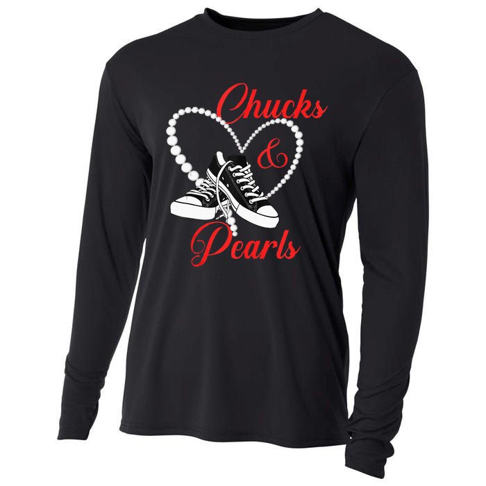 Chucks And Pearls 2024 IM With Her Kamala 2024 Cooling Performance Long Sleeve Crew