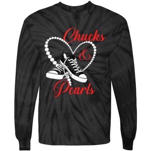 Chucks And Pearls 2024 IM With Her Kamala 2024 Tie-Dye Long Sleeve Shirt