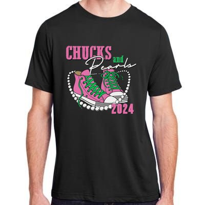 Chucks And Pearls IM With Her Kamala 2024 Adult ChromaSoft Performance T-Shirt