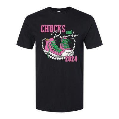 Chucks And Pearls IM With Her Kamala 2024 Softstyle CVC T-Shirt