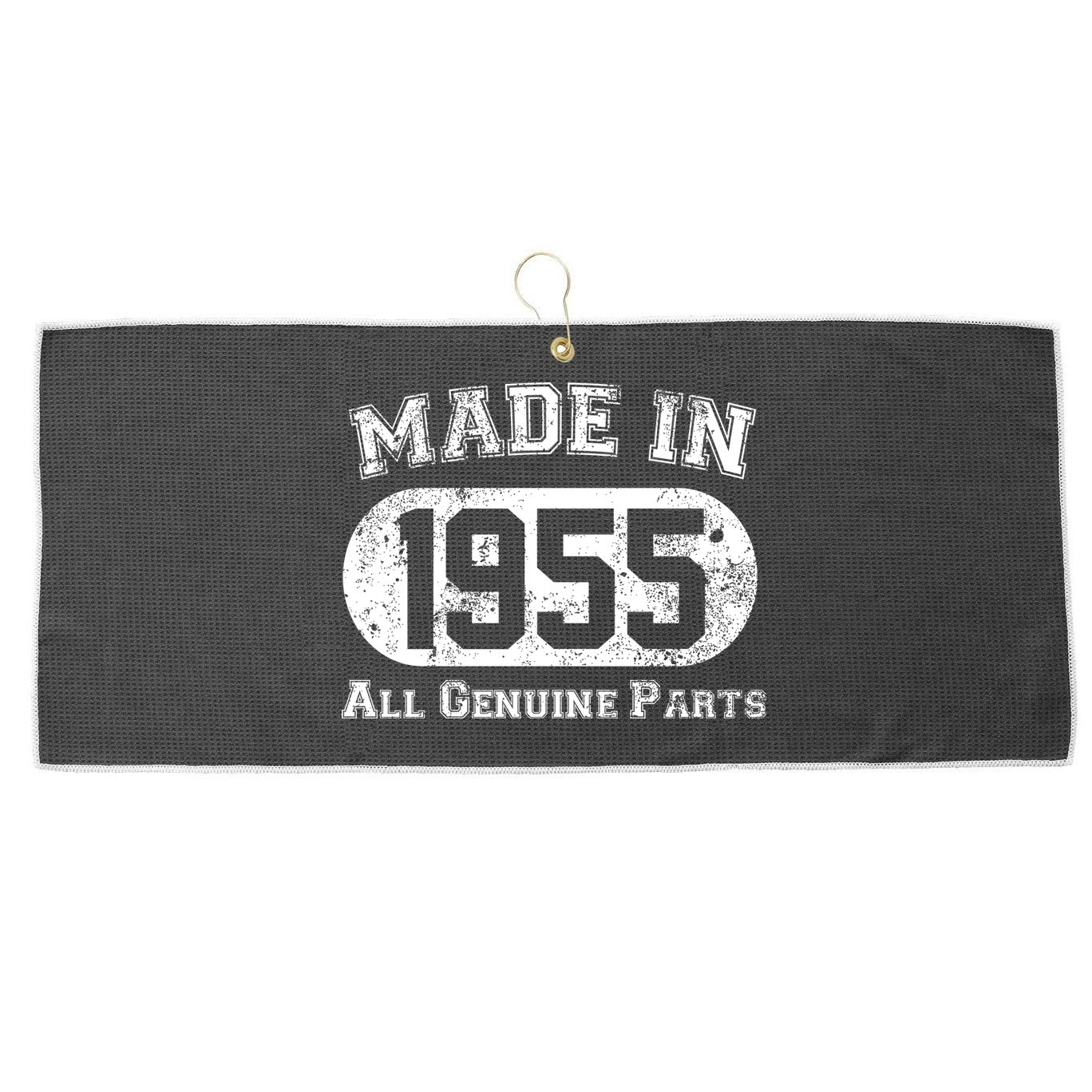 Custom AI Personalized Birthday Year Made In 19XX All Genuine Parts Large Microfiber Waffle Golf Towel