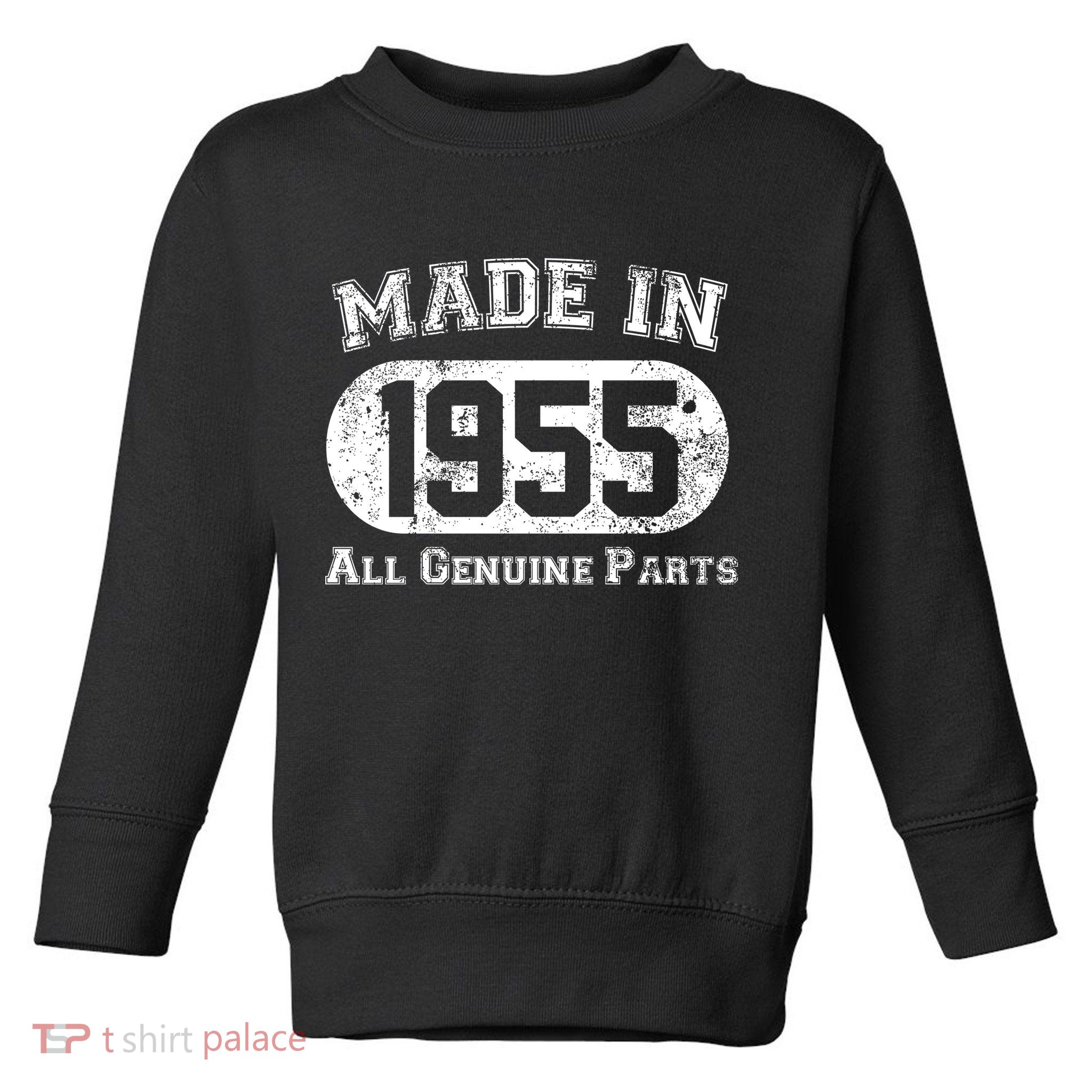 Custom AI Personalized Birthday Year Made In 19XX All Genuine Parts Toddler Sweatshirt