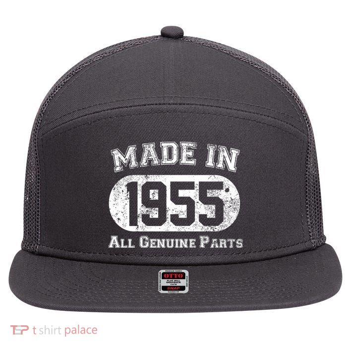 Custom AI Personalized Birthday Year Made In 19XX All Genuine Parts 7 Panel Mesh Trucker Snapback Hat