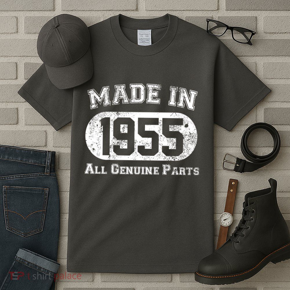 Custom AI Personalized Birthday Year Made In 19XX All Genuine Parts Tall T-Shirt