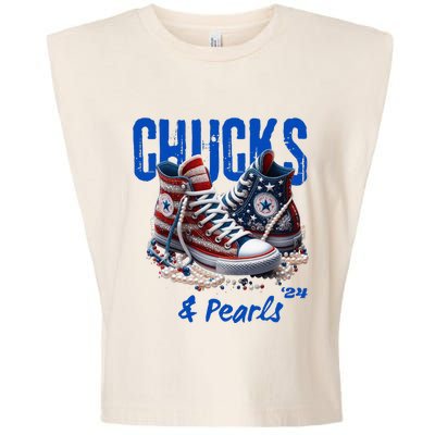 Chucks And Pearls Cute Women 2024 Garment-Dyed Women's Muscle Tee