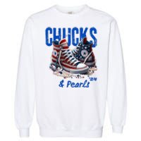 Chucks And Pearls Cute Women 2024 Garment-Dyed Sweatshirt