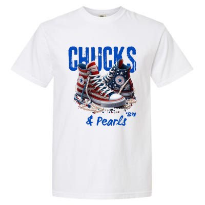 Chucks And Pearls Cute Women 2024 Garment-Dyed Heavyweight T-Shirt