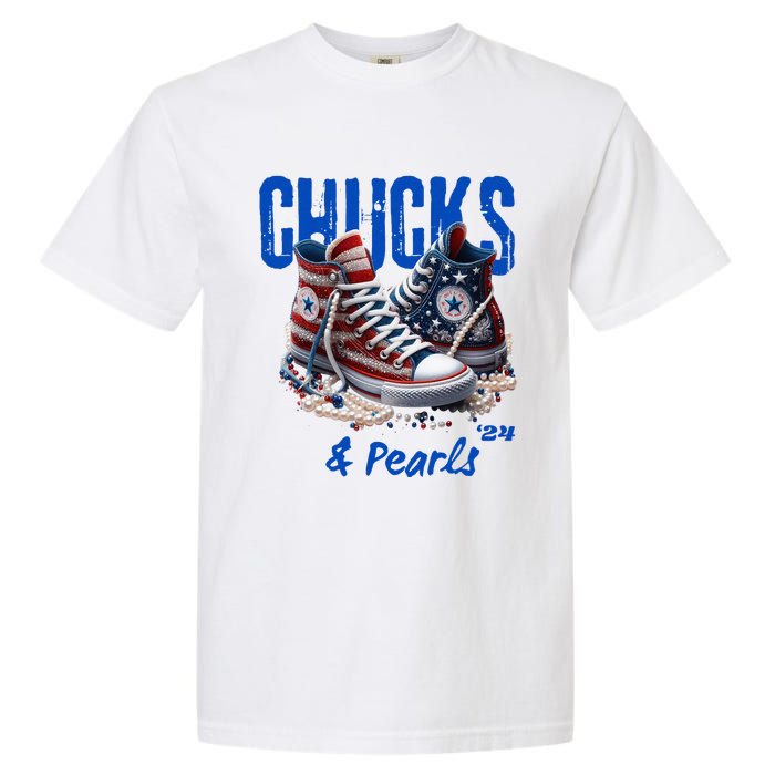 Chucks And Pearls Cute Women 2024 Garment-Dyed Heavyweight T-Shirt