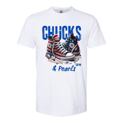 Chucks And Pearls Cute Women 2024 Softstyle CVC T-Shirt