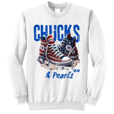 Chucks And Pearls Cute Women 2024 Sweatshirt