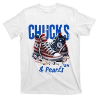 Chucks And Pearls Cute Women 2024 T-Shirt