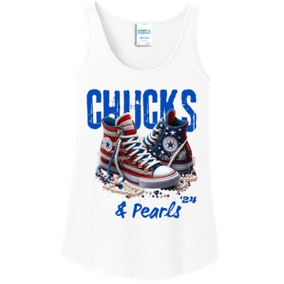 Chucks And Pearls Cute Women 2024 Ladies Essential Tank