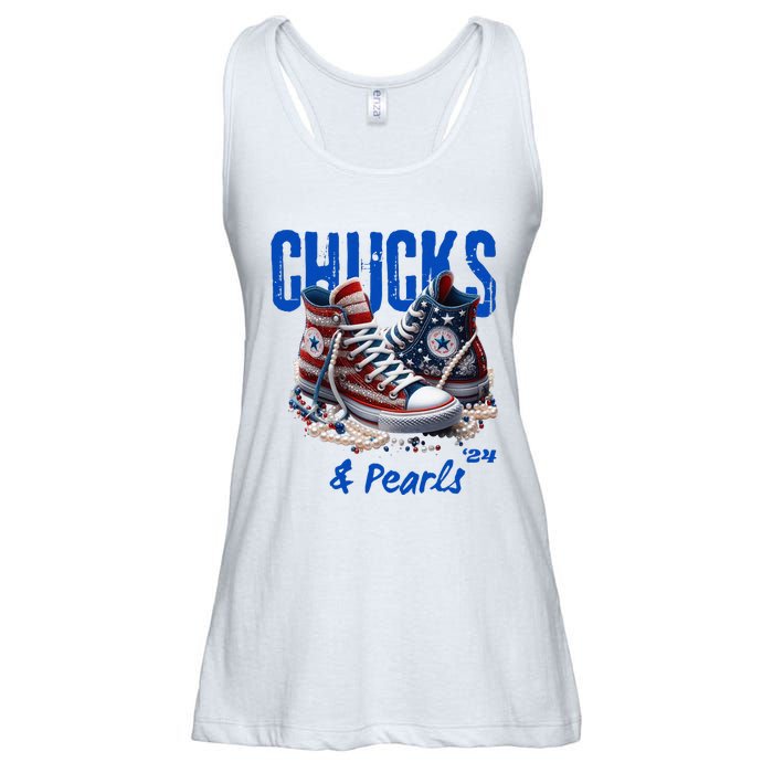 Chucks And Pearls Cute Women 2024 Ladies Essential Flowy Tank