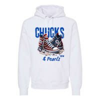 Chucks And Pearls Cute Women 2024 Premium Hoodie