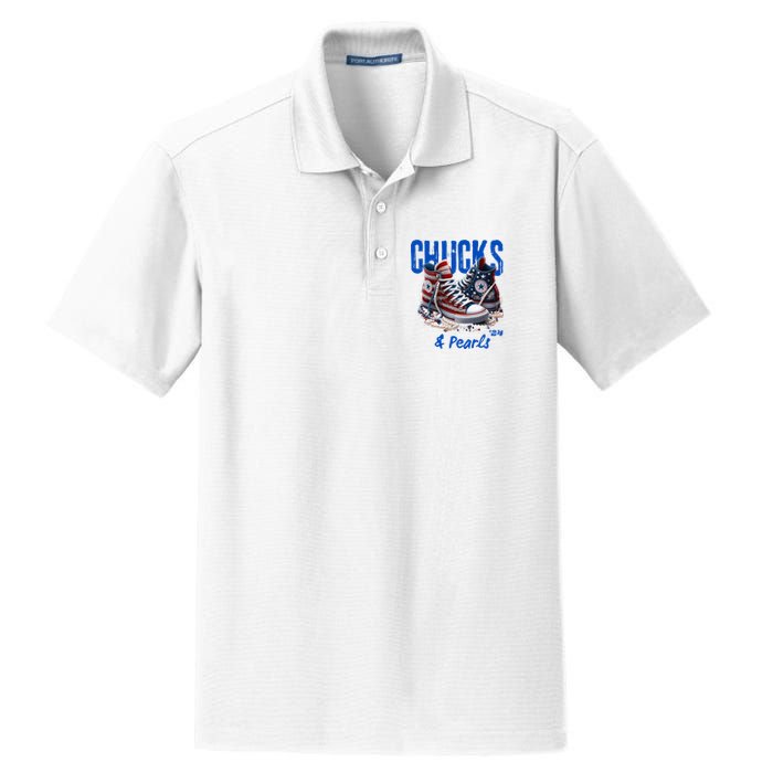 Chucks And Pearls Cute Women 2024 Dry Zone Grid Polo