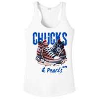 Chucks And Pearls Cute Women 2024 Ladies PosiCharge Competitor Racerback Tank