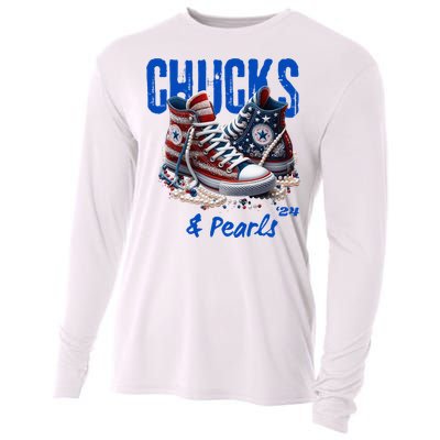 Chucks And Pearls Cute Women 2024 Cooling Performance Long Sleeve Crew