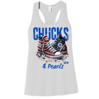 Chucks And Pearls Cute Women 2024 Women's Racerback Tank