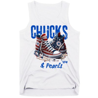 Chucks And Pearls Cute Women 2024 Tank Top