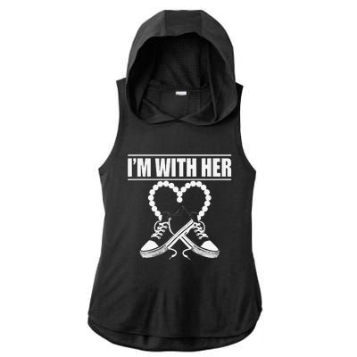 Chucks And Pearls Election 2024 Im With Her Kamala Ladies PosiCharge Tri-Blend Wicking Draft Hoodie Tank