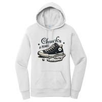 Chucks And Pearls IM With Her Kamala 2024 Retro Vintage Women's Pullover Hoodie