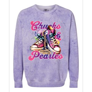 Chucks And Pearls Im With Her Kamala Colorblast Crewneck Sweatshirt