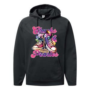 Chucks And Pearls Im With Her Kamala Performance Fleece Hoodie