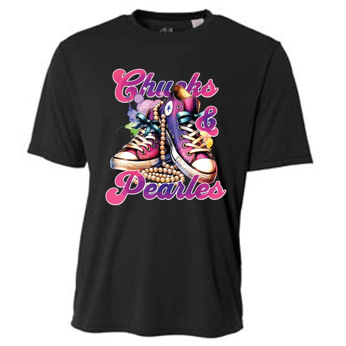 Chucks And Pearls Im With Her Kamala Cooling Performance Crew T-Shirt