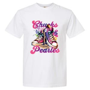 Chucks And Pearls Im With Her Kamala Garment-Dyed Heavyweight T-Shirt