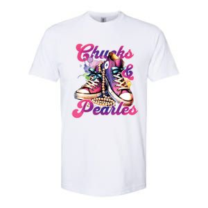 Chucks And Pearls Im With Her Kamala Softstyle CVC T-Shirt