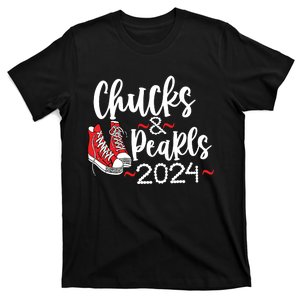 Chucks And Pearls 2024 Women Gift T-Shirt