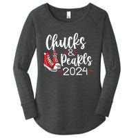 Chucks And Pearls 2024 Women Gift Women's Perfect Tri Tunic Long Sleeve Shirt