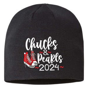 Chucks And Pearls 2024 Women Gift Sustainable Beanie