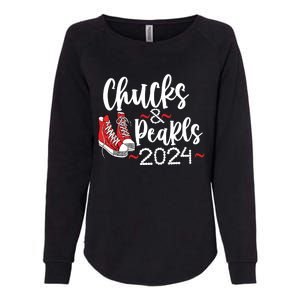 Chucks And Pearls 2024 Women Gift Womens California Wash Sweatshirt