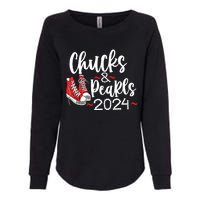 Chucks And Pearls 2024 Women Gift Womens California Wash Sweatshirt