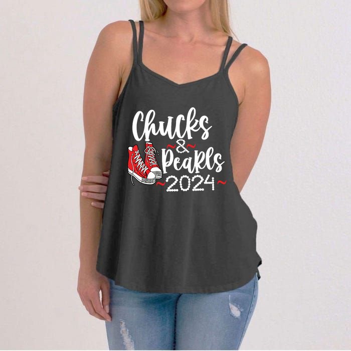 Chucks And Pearls 2024 Women Gift Women's Strappy Tank