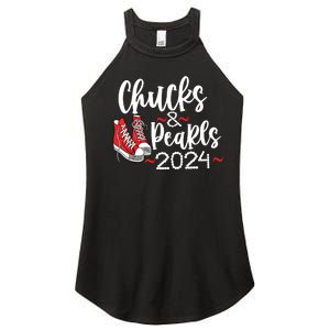 Chucks And Pearls 2024 Women Gift Women's Perfect Tri Rocker Tank