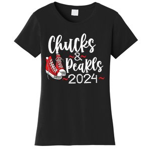 Chucks And Pearls 2024 Women Gift Women's T-Shirt