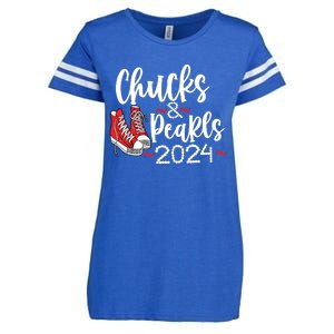 Chucks And Pearls 2024 Women Gift Enza Ladies Jersey Football T-Shirt